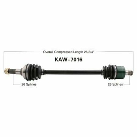 WIDE OPEN OE Replacement CV Axle for KAW FRONT R KRT750/800 TERYX KAW-7016